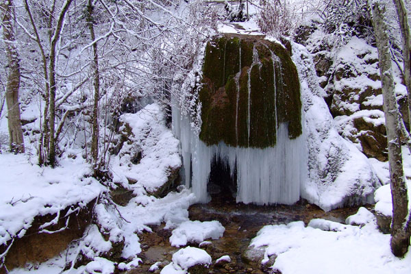 Зима в Крыму. Водопад Серебряный, 06.01.2009